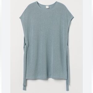 BRAND NEW H&M Light Blue Tie-detail Sweater Vest in XS